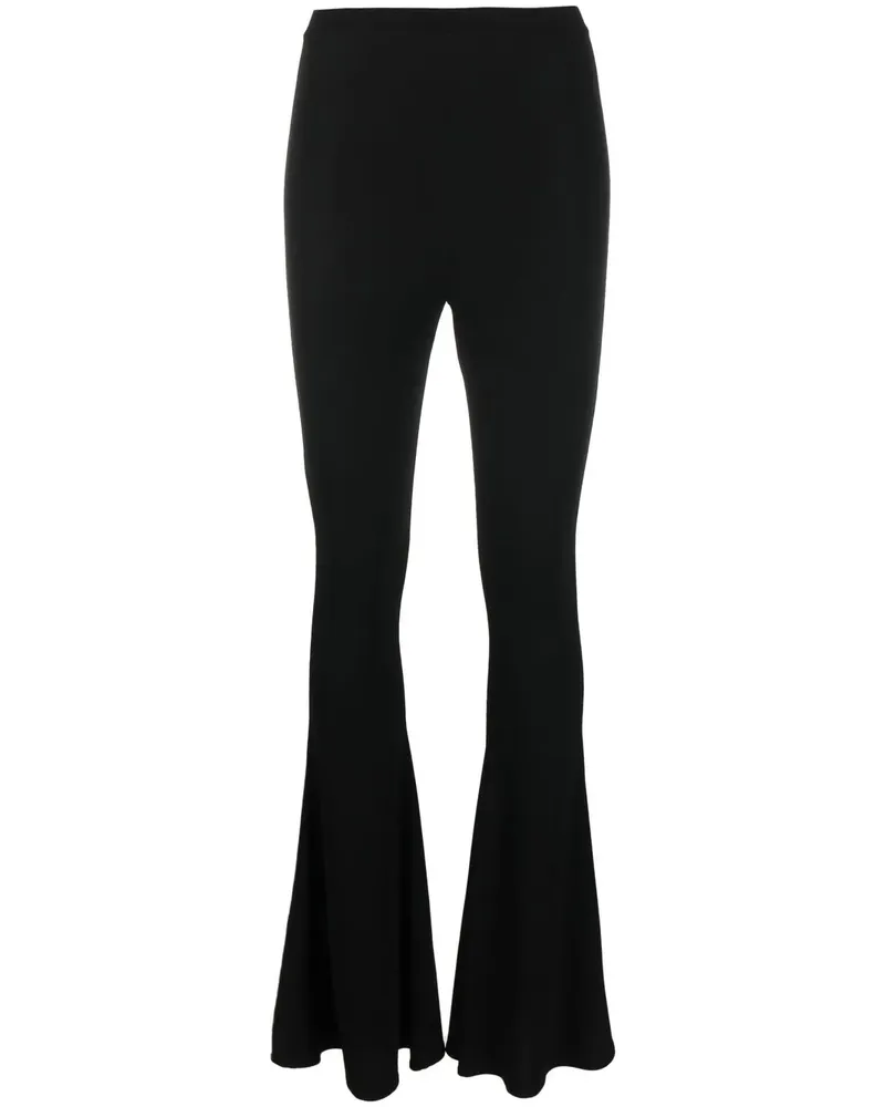 Magda Butrym Ausgestellte Jersey-Hose - Schwarz Schwarz