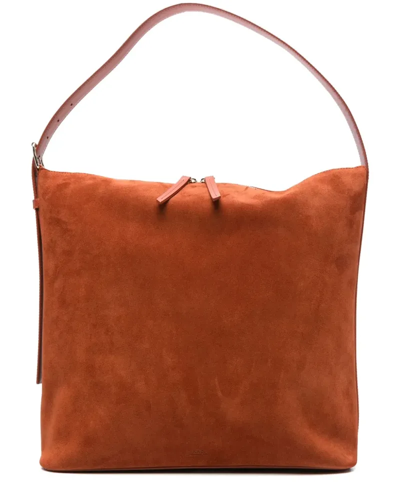 A.P.C. Vera Tote Bag aus Wildleder - Orange Orange
