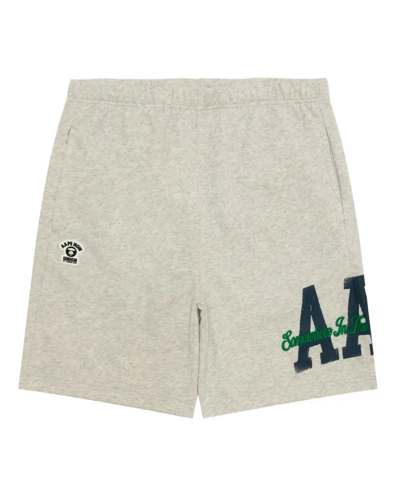 BAPE Bestickte Shorts mit Tasche - Grau Grau