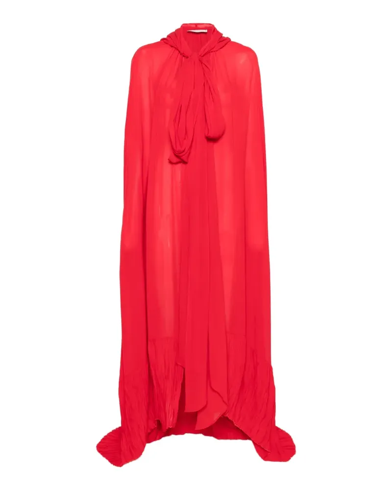 Blumarine hooded pussy-bow cape - Rot Rot