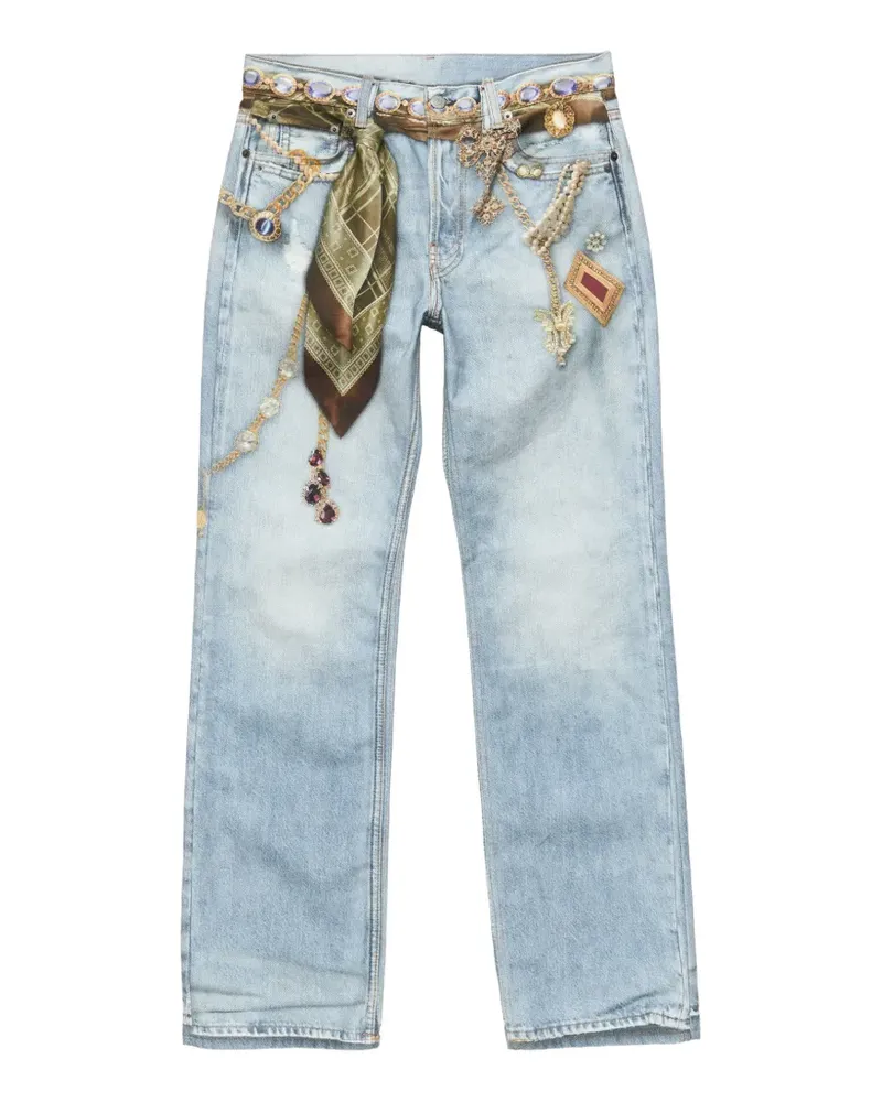 Acne Studios Jeans mit Print - Blau Blau