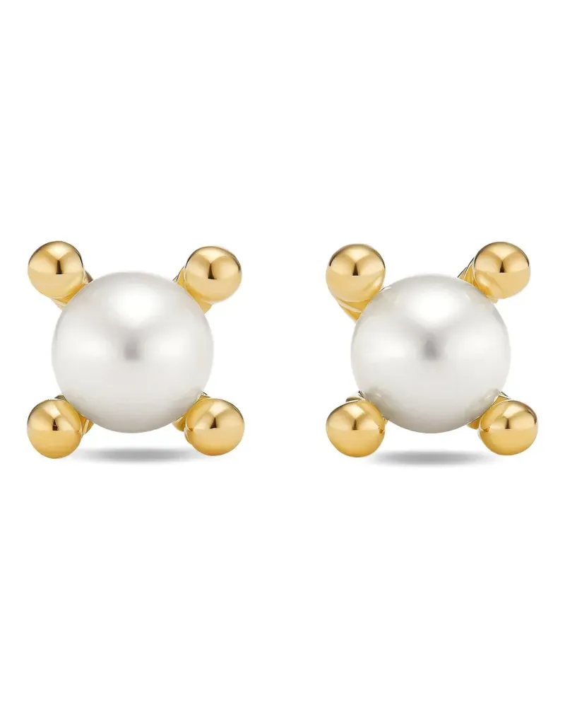 David Yurman 18kt Renaiss Gelbgoldohrstecker mit Perlen 5,5mm Gold