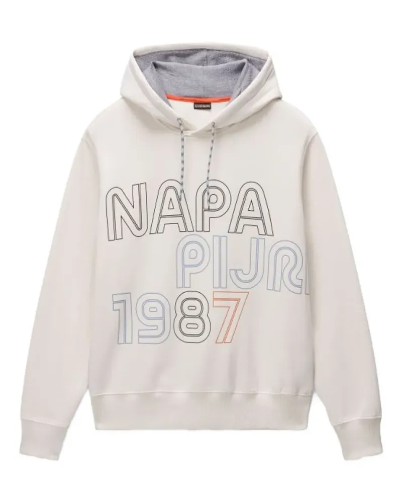 Napapijri Fiemme logo-print hoodie - Nude Nude