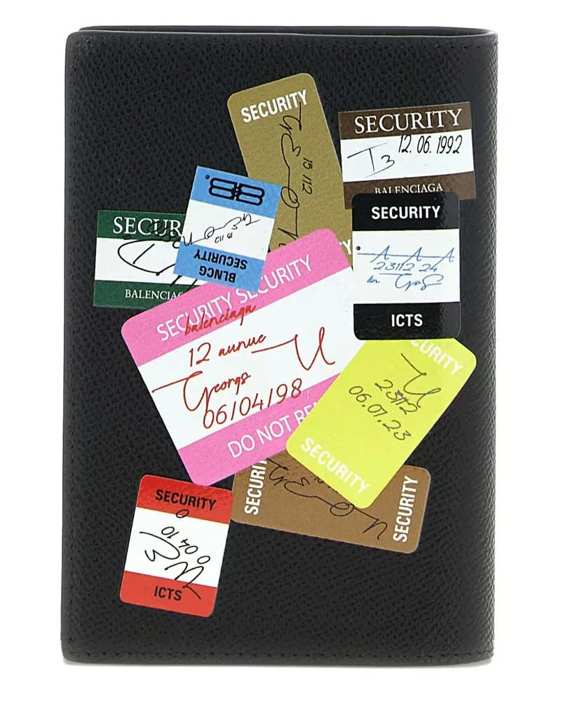 Balenciaga logo-detail passport holder - Schwarz Schwarz