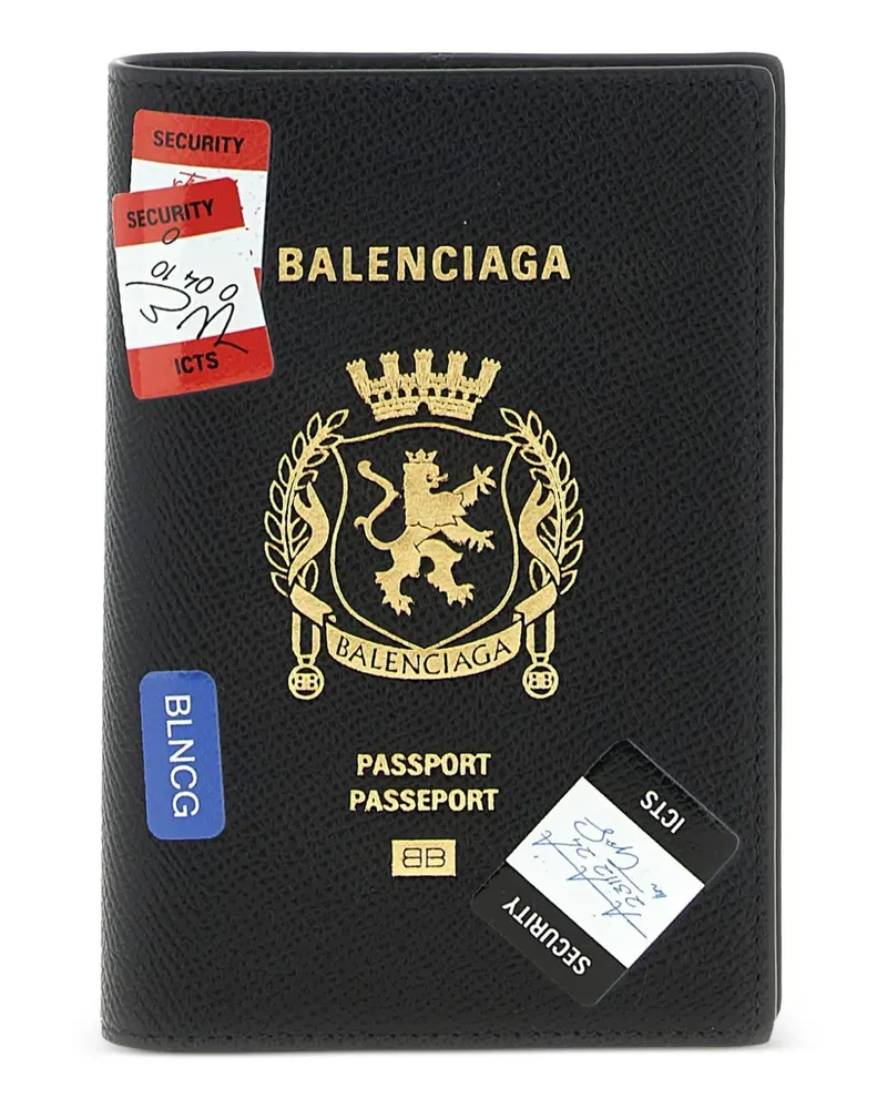 Balenciaga Pass-Etui mit Logo-Detail - Schwarz Schwarz