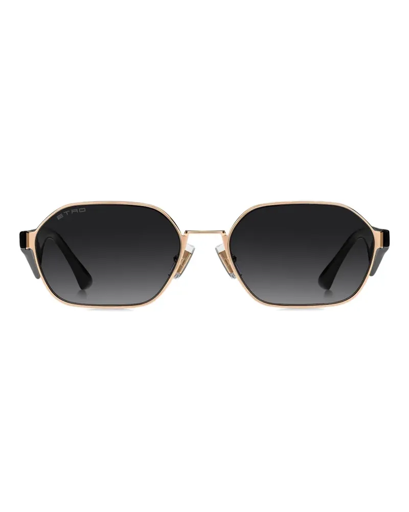 Etro Sonnenbrille mit geometrischem Gestell - Gold Gold