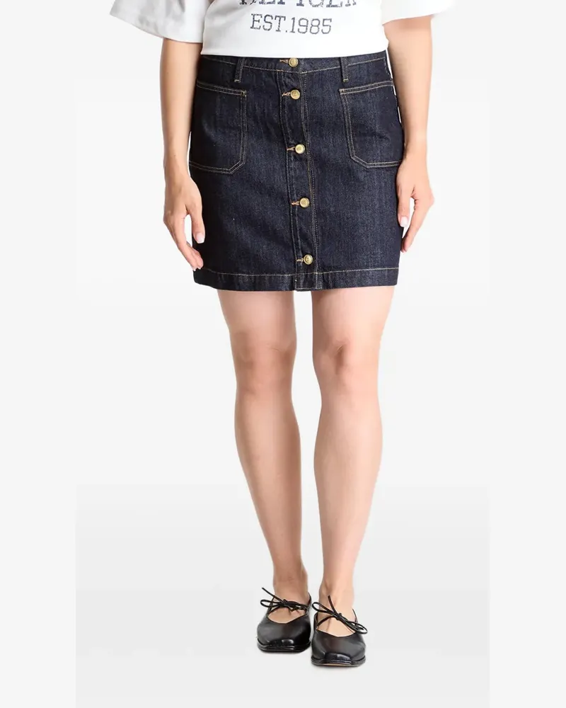 Tommy Hilfiger Jeans-Minirock mit Knopfleiste - Blau Blau
