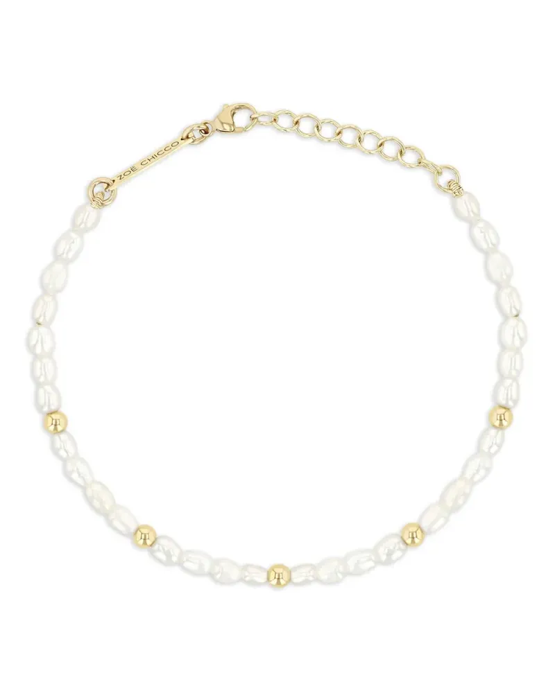 ZOË CHICCO 14kt Gelbgoldarmband mit Perle Gold
