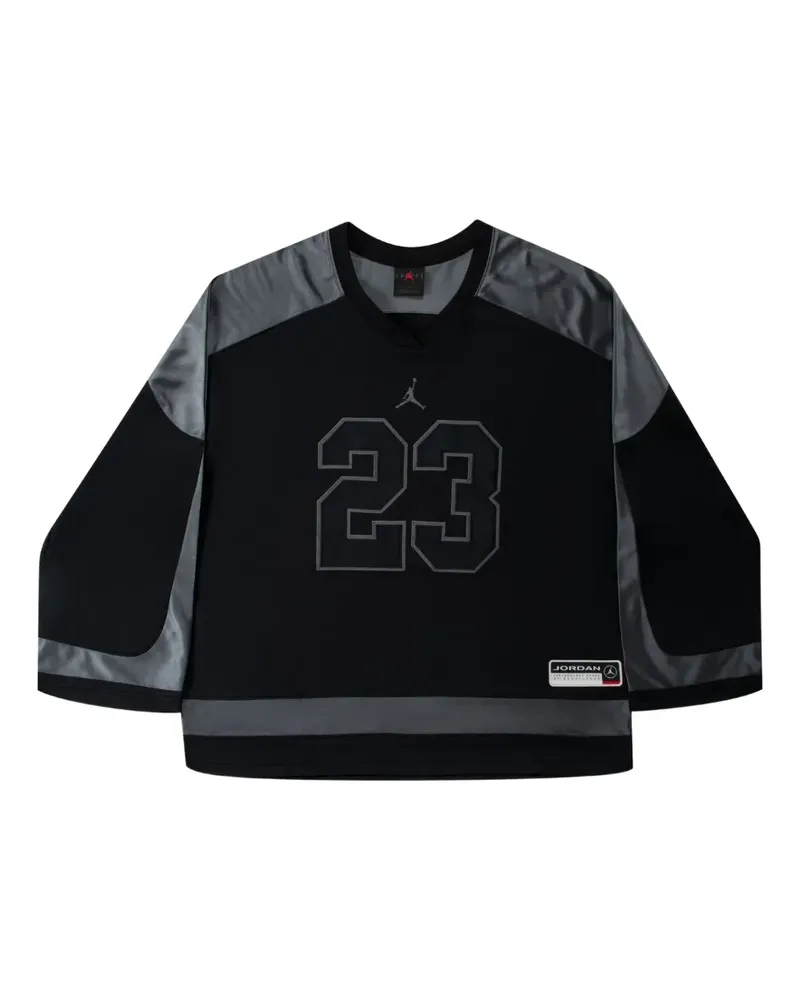 Jordan Brooklyn T-Shirt mit V-Ausschnitt - Schwarz Schwarz