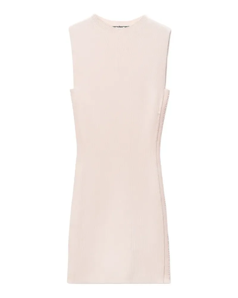 Alexander Wang debossed-logo mini dress - Rosa Rosa