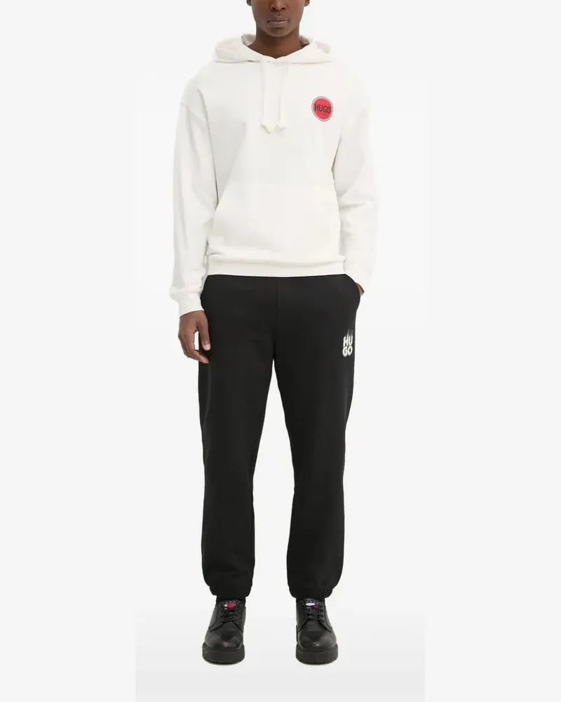 HUGO BOSS Hoodie mit Logo-Print - Weiß Weiß