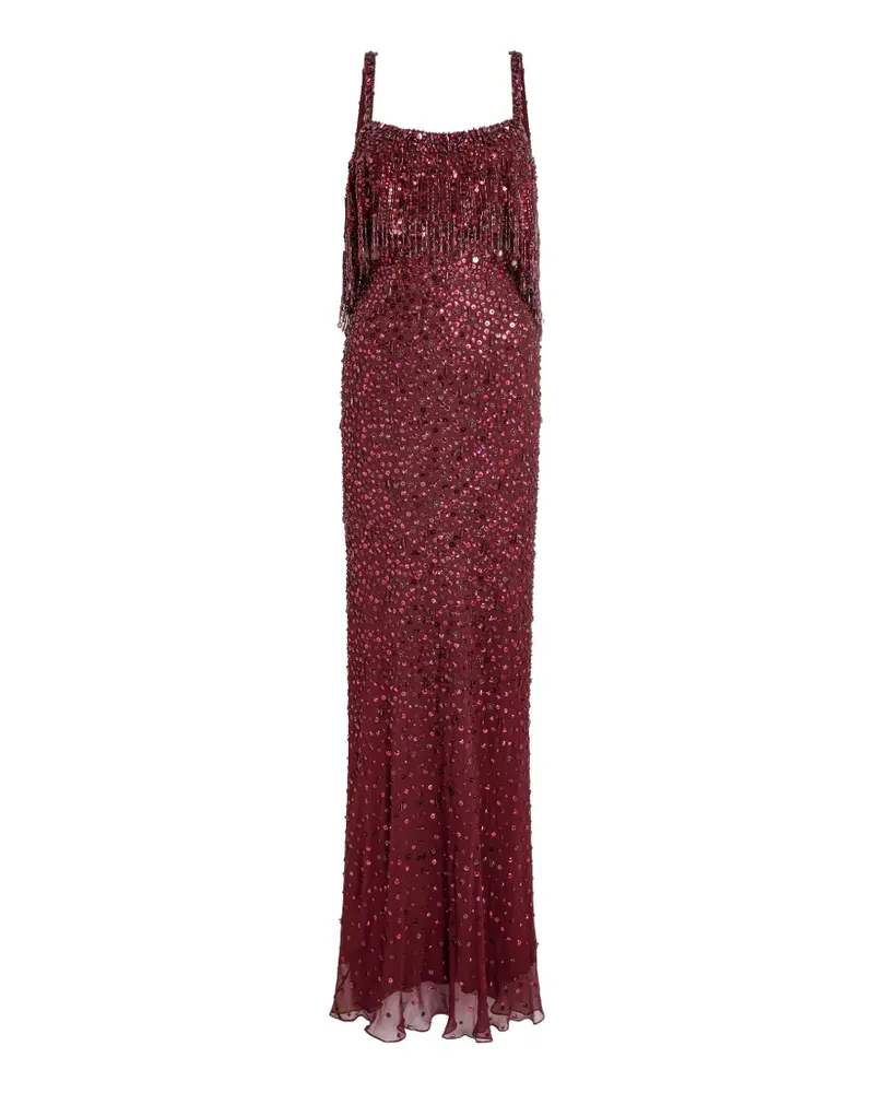 Jenny Packham Langes Iris Kleid - Rot Rot