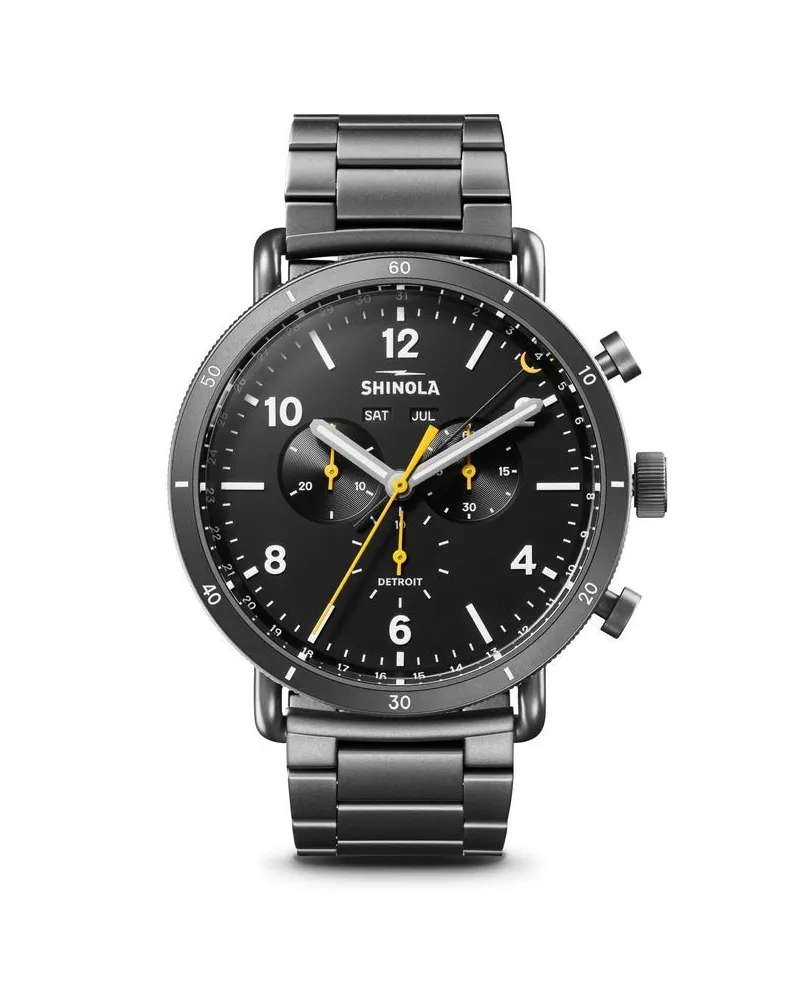SHINOLA Canfield Sport Chronograph 45mm - Schwarz Schwarz