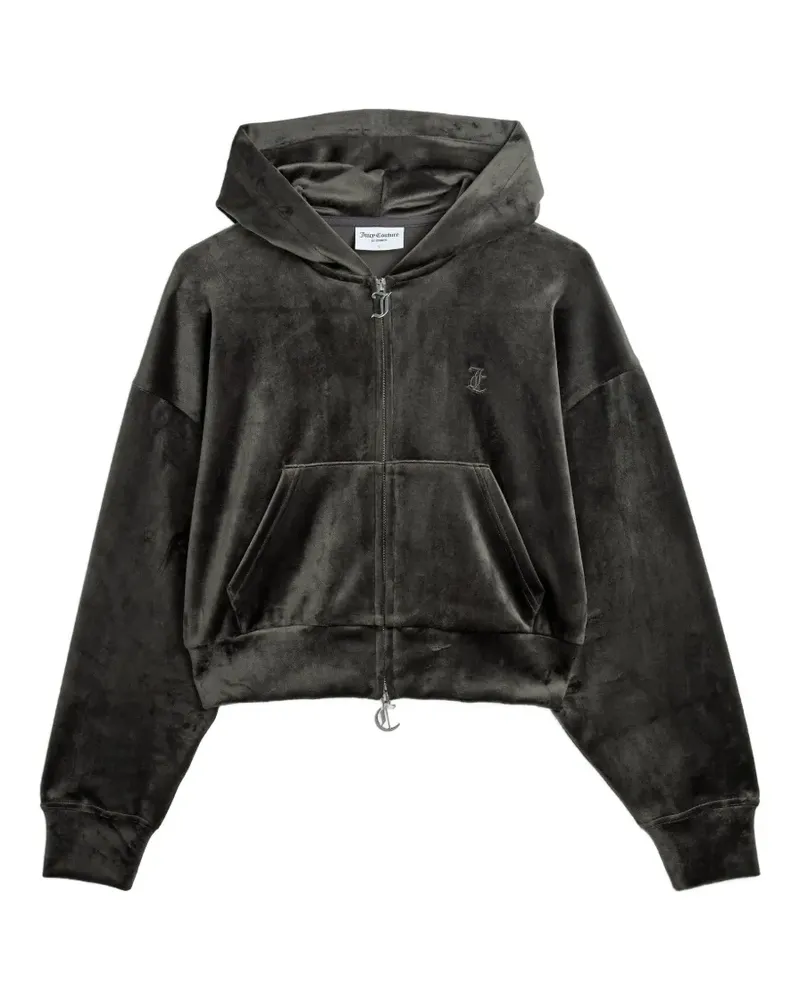 Juicy Couture velour bonded hoodie - Grau Grau