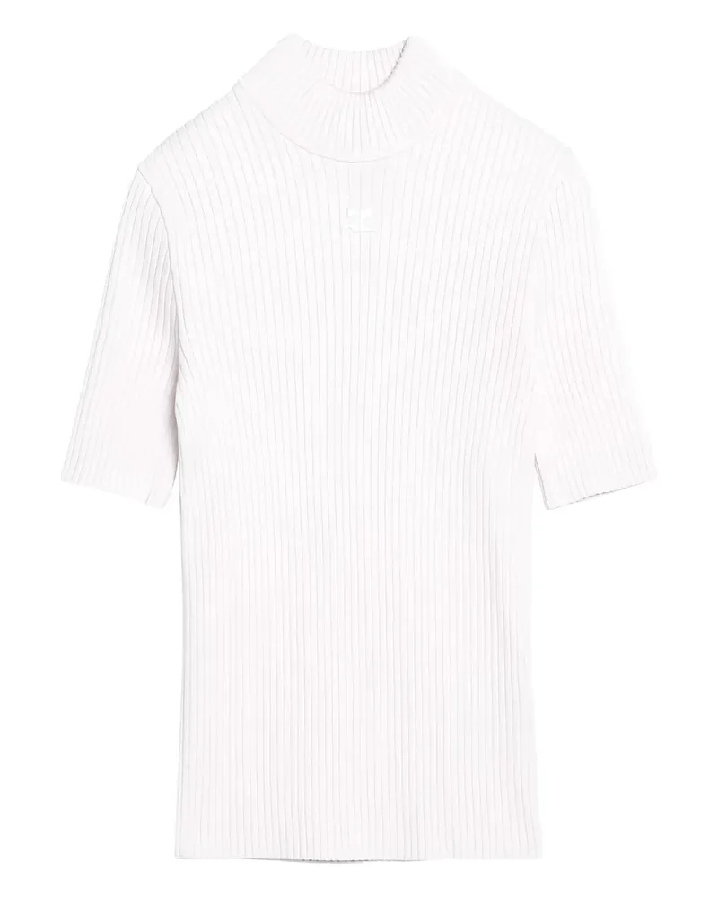 Courrèges Reedition Pullover aus Rippstrick - Rosa Rosa