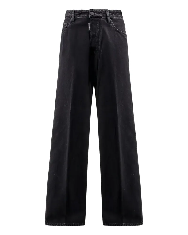 Dsquared2 Jeans mit Leder-Patch - Schwarz Schwarz