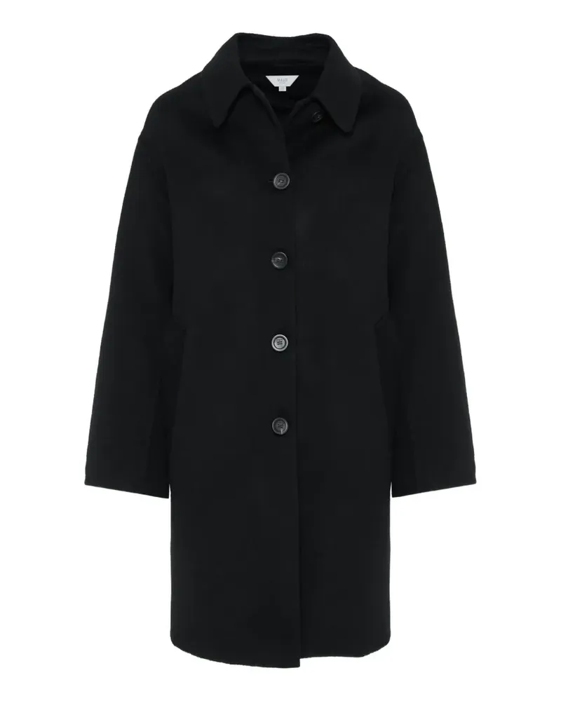Malo Geknöpfter Mantel - Schwarz Schwarz