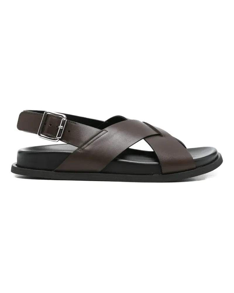 Guglielmo Rotta crisscross-detail sandals - Braun Braun
