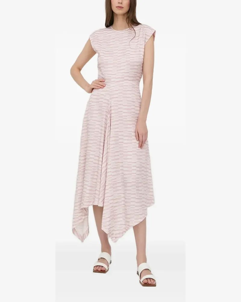 Tiger of Sweden Geometrisch gemustertes Kleid mit asymmetrischem Saum - Rosa Rosa