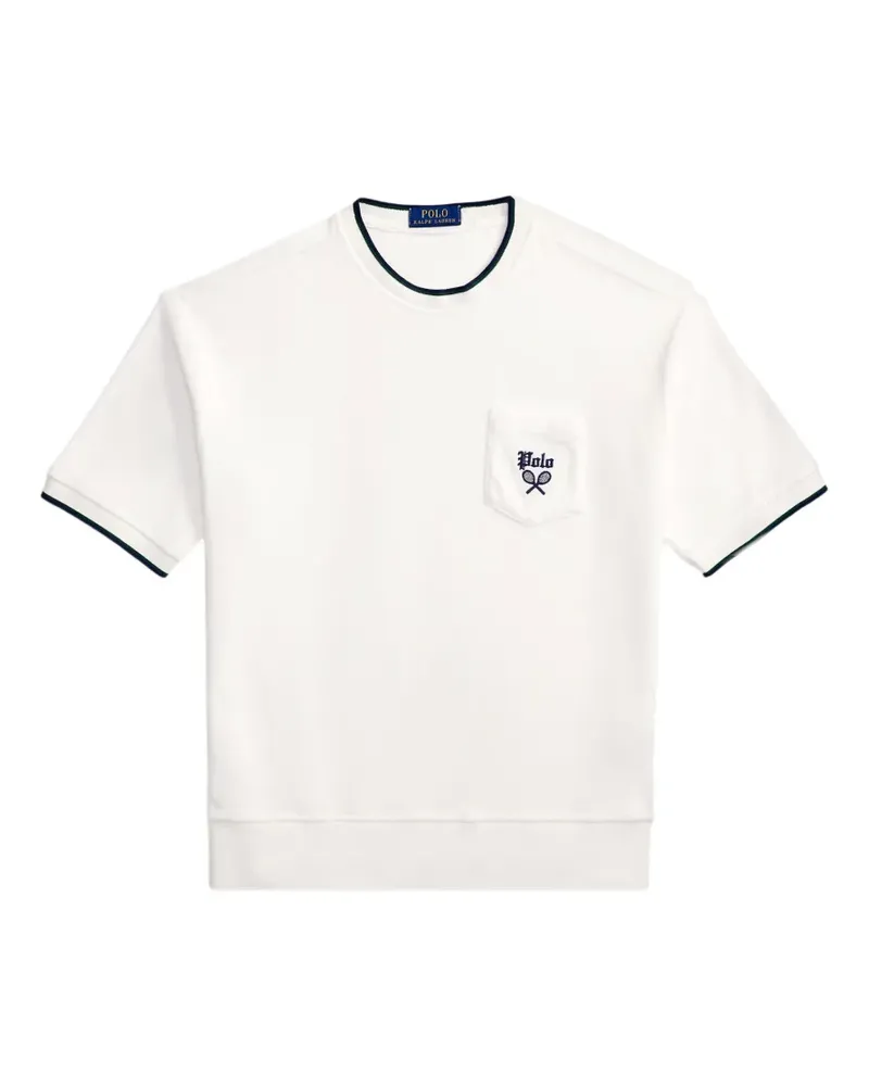 Ralph Lauren T-Shirt mit eingefasster Tasche - Weiß Weiß