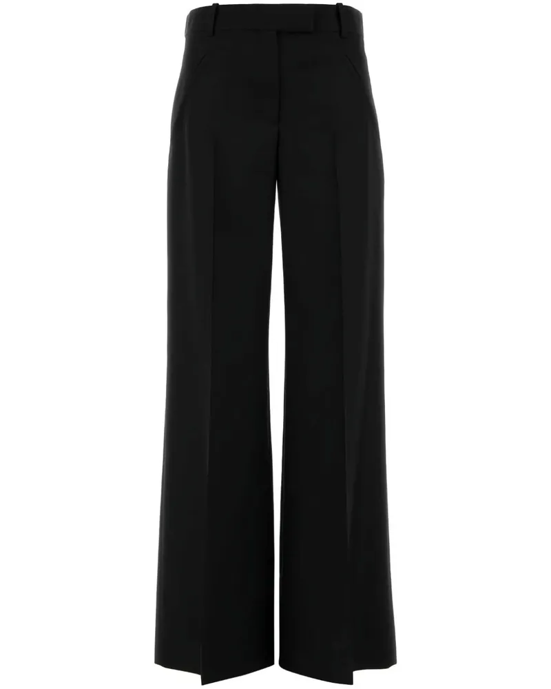 Alexander McQueen Hose mit weitem Bein - Schwarz Schwarz