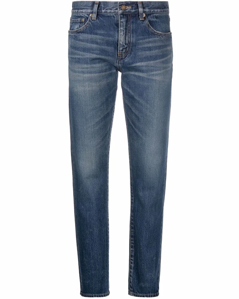 Saint Laurent Jeans mit Stone-Wash-Effekt - Blau Blau