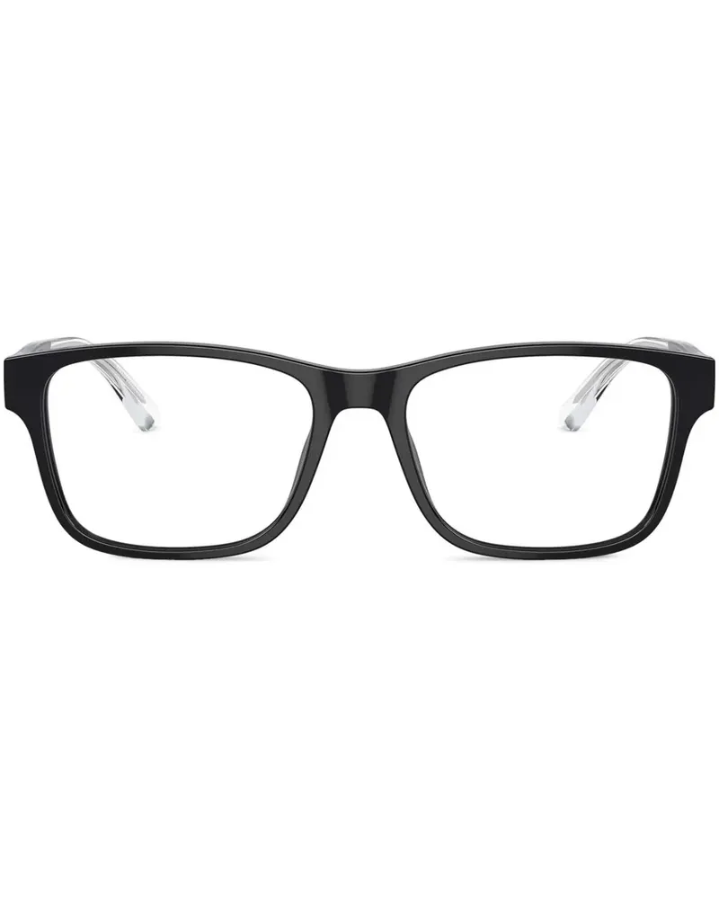 Emporio Armani Brille mit eckigem Gestell - Schwarz Schwarz