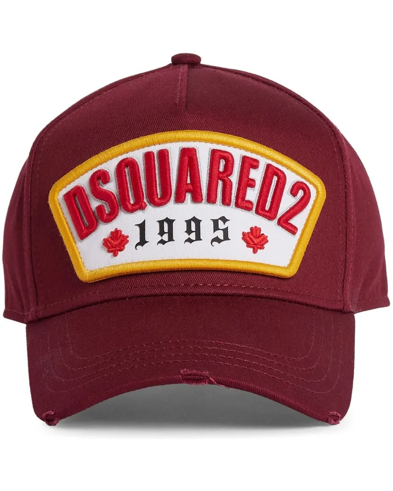 Dsquared2 Baseballkappe mit Logo-Applikation - Rot Rot