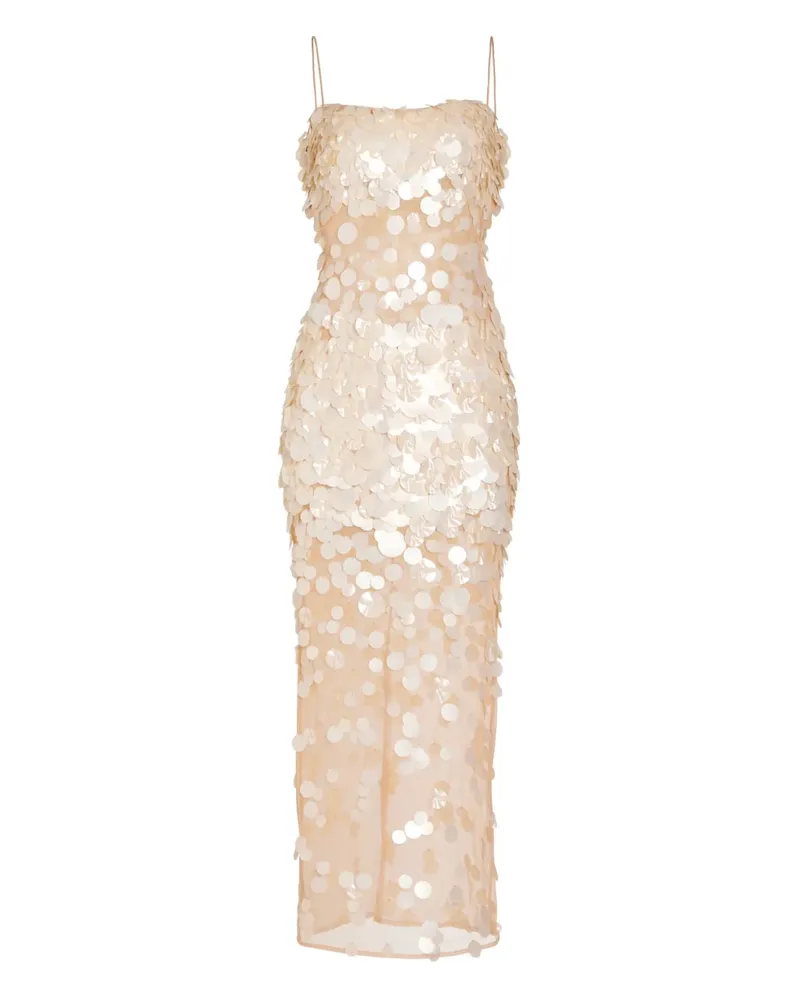 Retrofête Mischa Midikleid mit Pailletten - Nude Nude