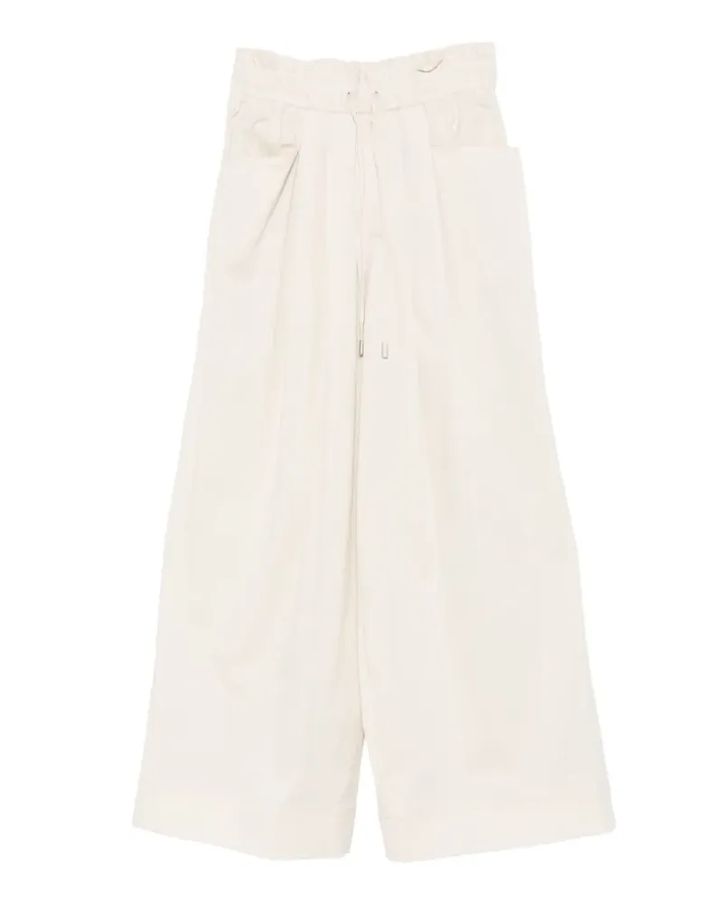 PT TORINO Rose drawstring wide-leg trousers - Nude Nude
