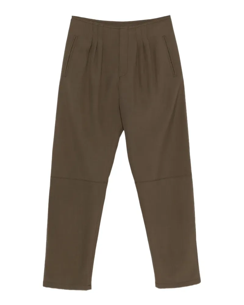 Maison Margiela pleated straight-leg trousers - Grün Grün