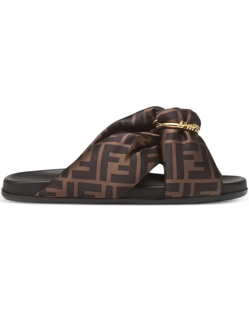 Fendi Sandalen mit FF-Motiv - Braun Braun