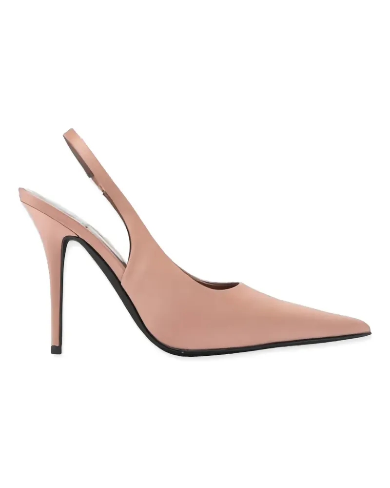 Jeffrey Campbell satin-finish slingback pumps - Nude Nude