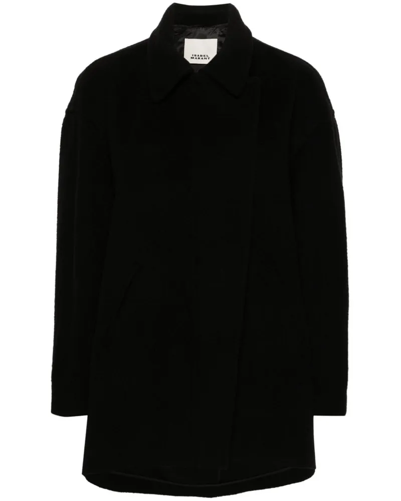 Isabel Marant Einreihiger Eveline Mantel - Schwarz Schwarz
