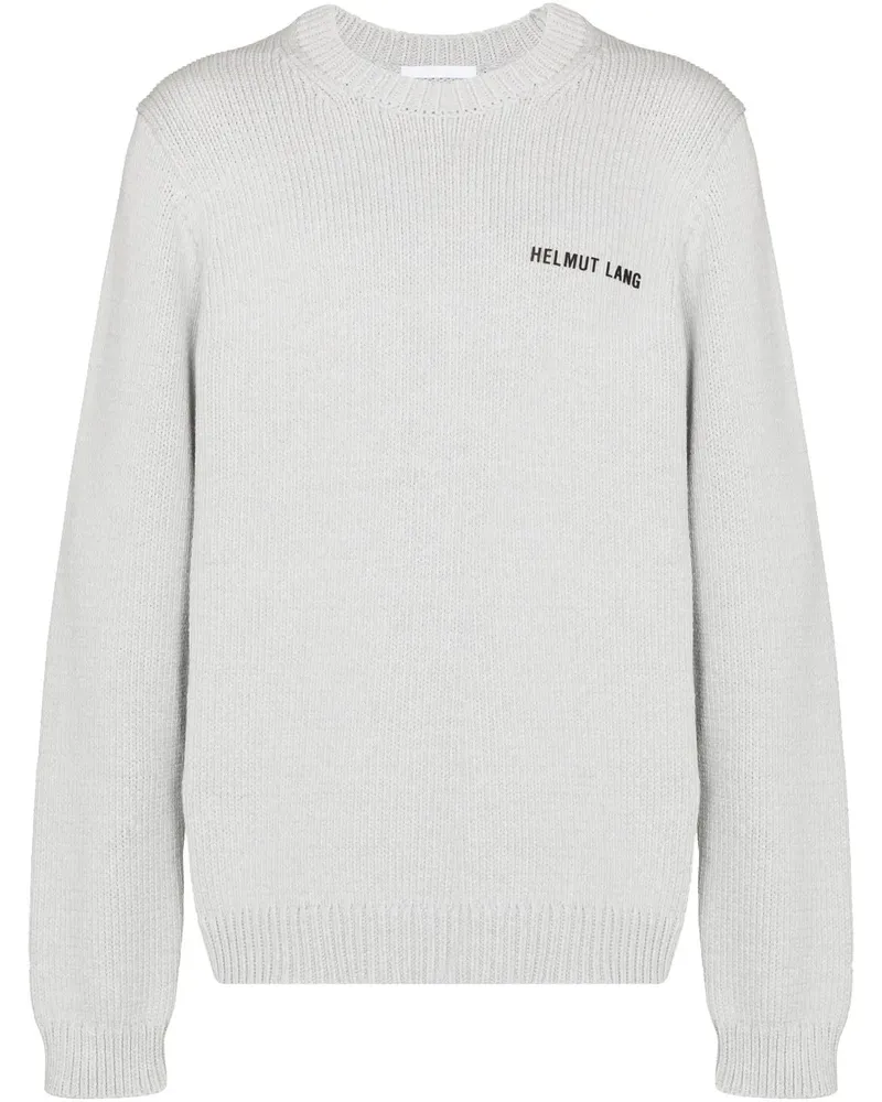 Helmut Lang Gerippter Pullover mit Kontrasteinsätzen - Grau Grau