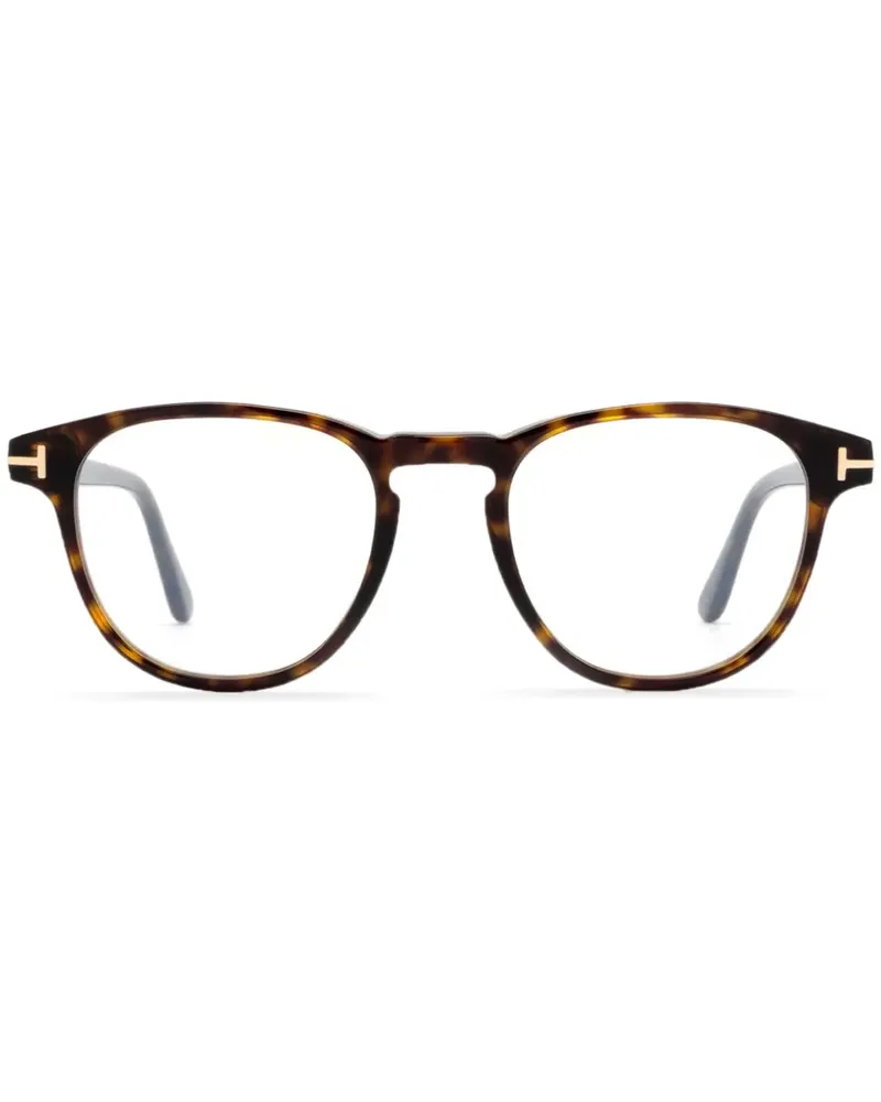 Tom Ford Brille mit rundem Gestell - Braun Braun