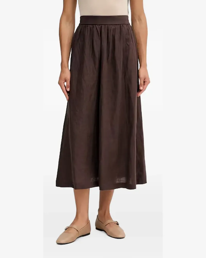Benetton elasticated-waist midi skirt - Braun Braun