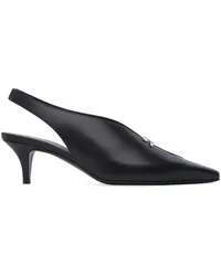 Courrèges Slingback-Pumps mit Logo-Schild Schwarz