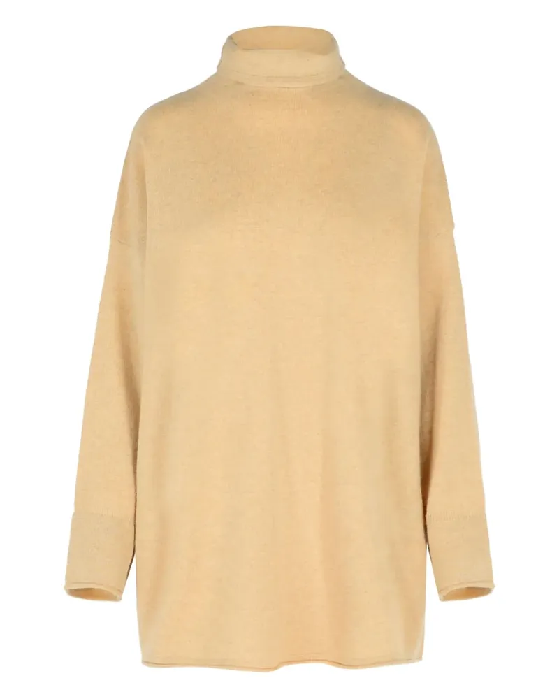 Max Mara Kaschmirpullover mit Stehkragen - Nude Nude