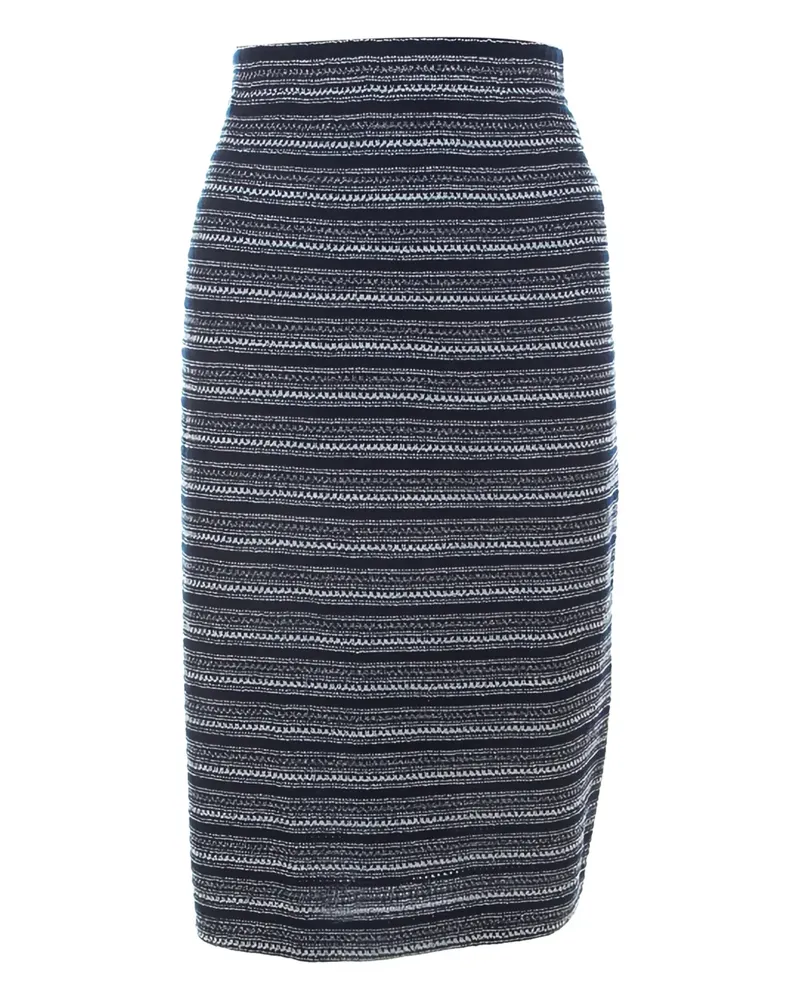 ST. JOHN Gestreifter Rock - Blau Blau