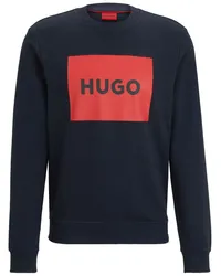 HUGO BOSS Duragol Frottee-Sweatshirt mit Logo-Print Blau