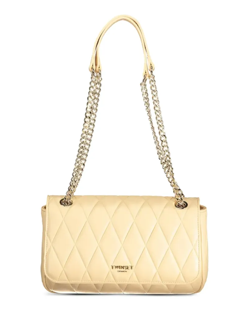 Twin-Set diamond-quilted shoulder bag - Nude Nude