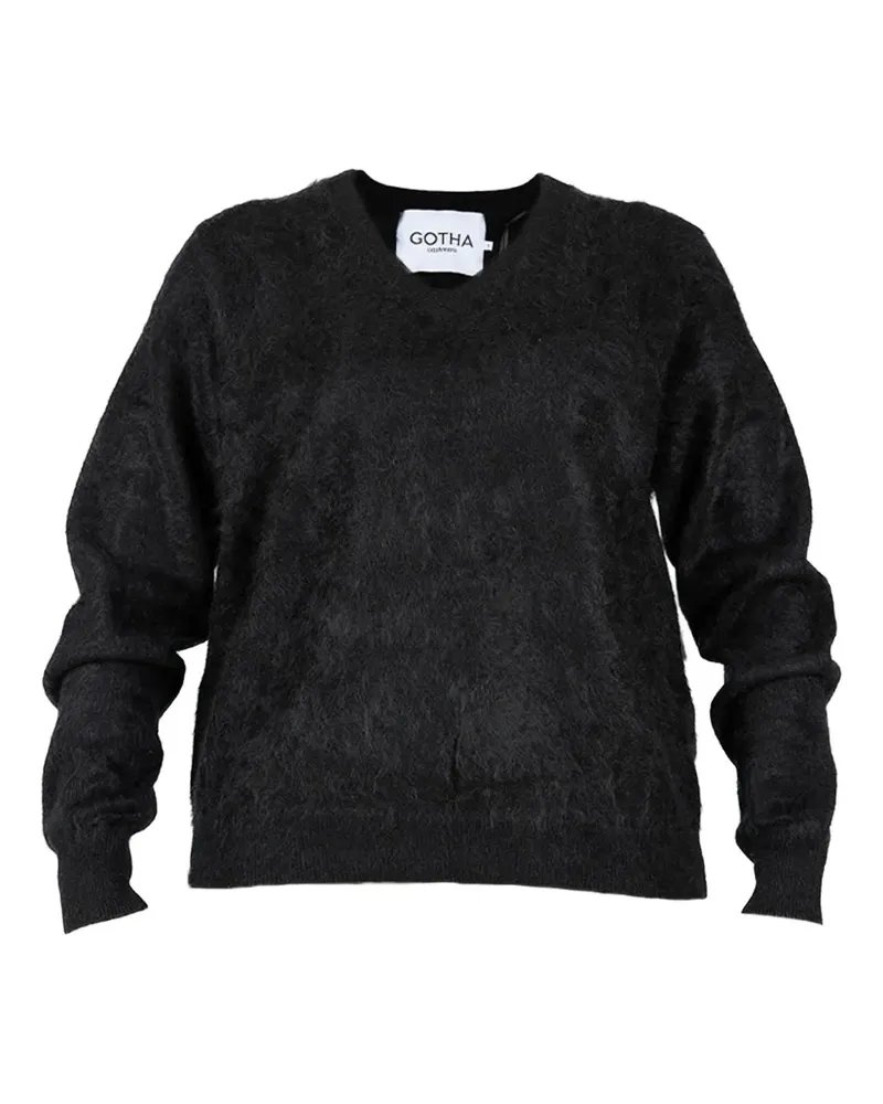Gotha Pullover mit gebürstetem Finish - Schwarz Schwarz
