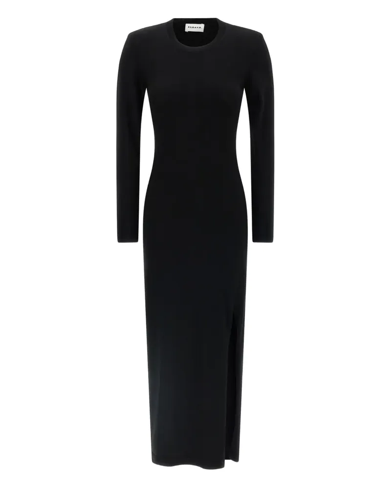 P.A.R.O.S.H. P.A.R.O H. padded-shoulder midi dress - Schwarz Schwarz