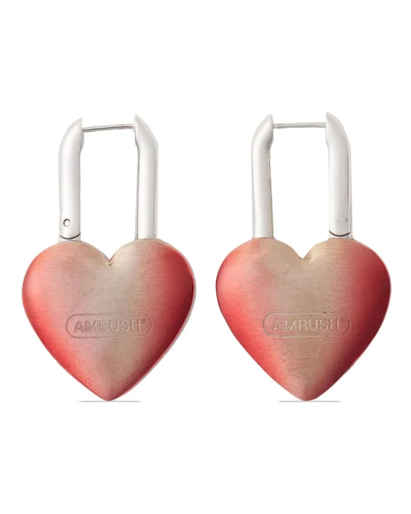 AMBUSH Ohrringe mit Schloss - Rot Rot