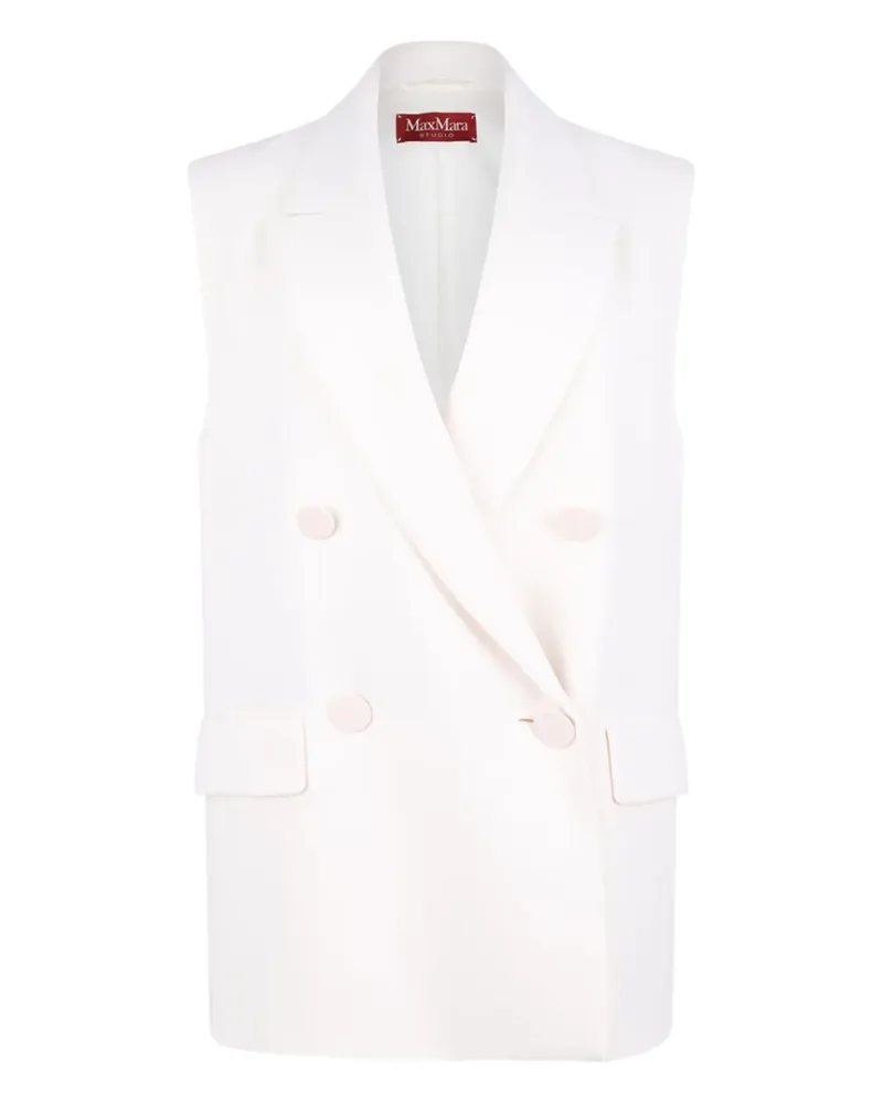 Max Mara Doppelreihiger Mayte Blazer ohne Ärmel - Weiß Weiß