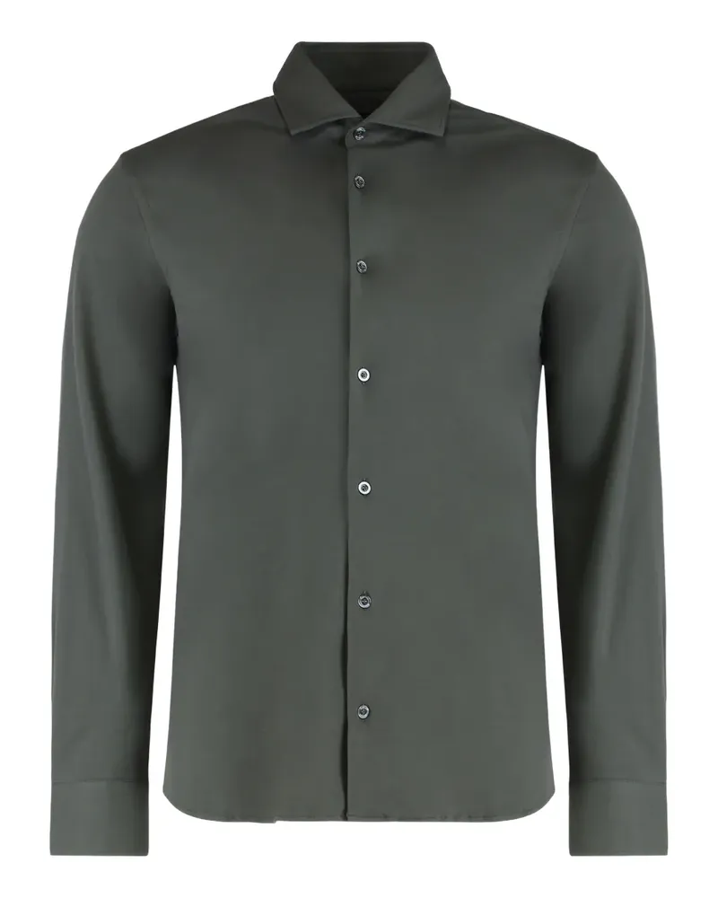 MOORER Sorrento-PD buttoned shirt - Grün Grün