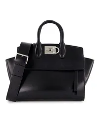 Ferragamo Kleine Studio Schultertasche Schwarz