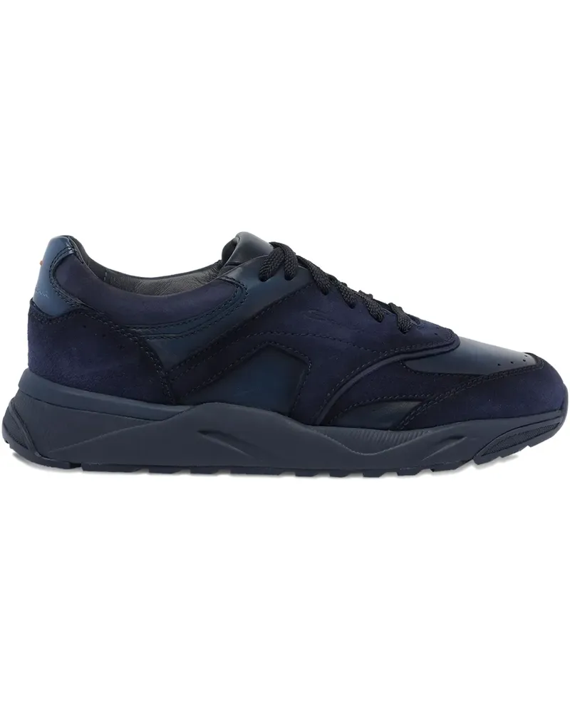 Santoni Sneakers mit Wildledereinsätzen - Blau Blau
