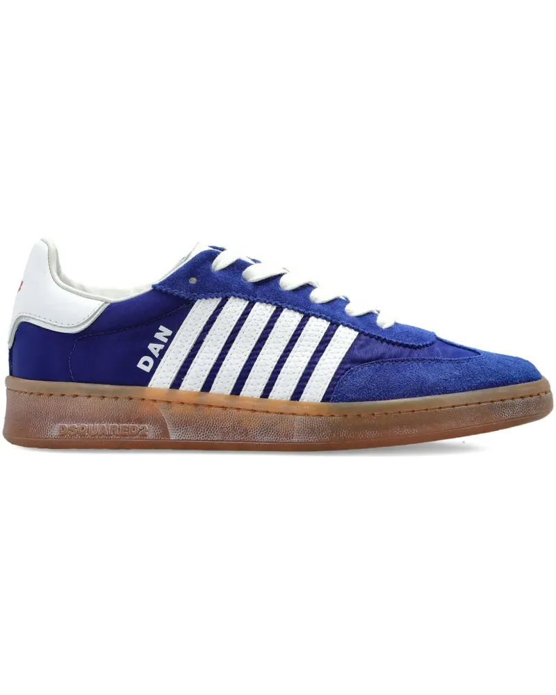 Dsquared2 Boxer striped leather sneakers - Blau Blau
